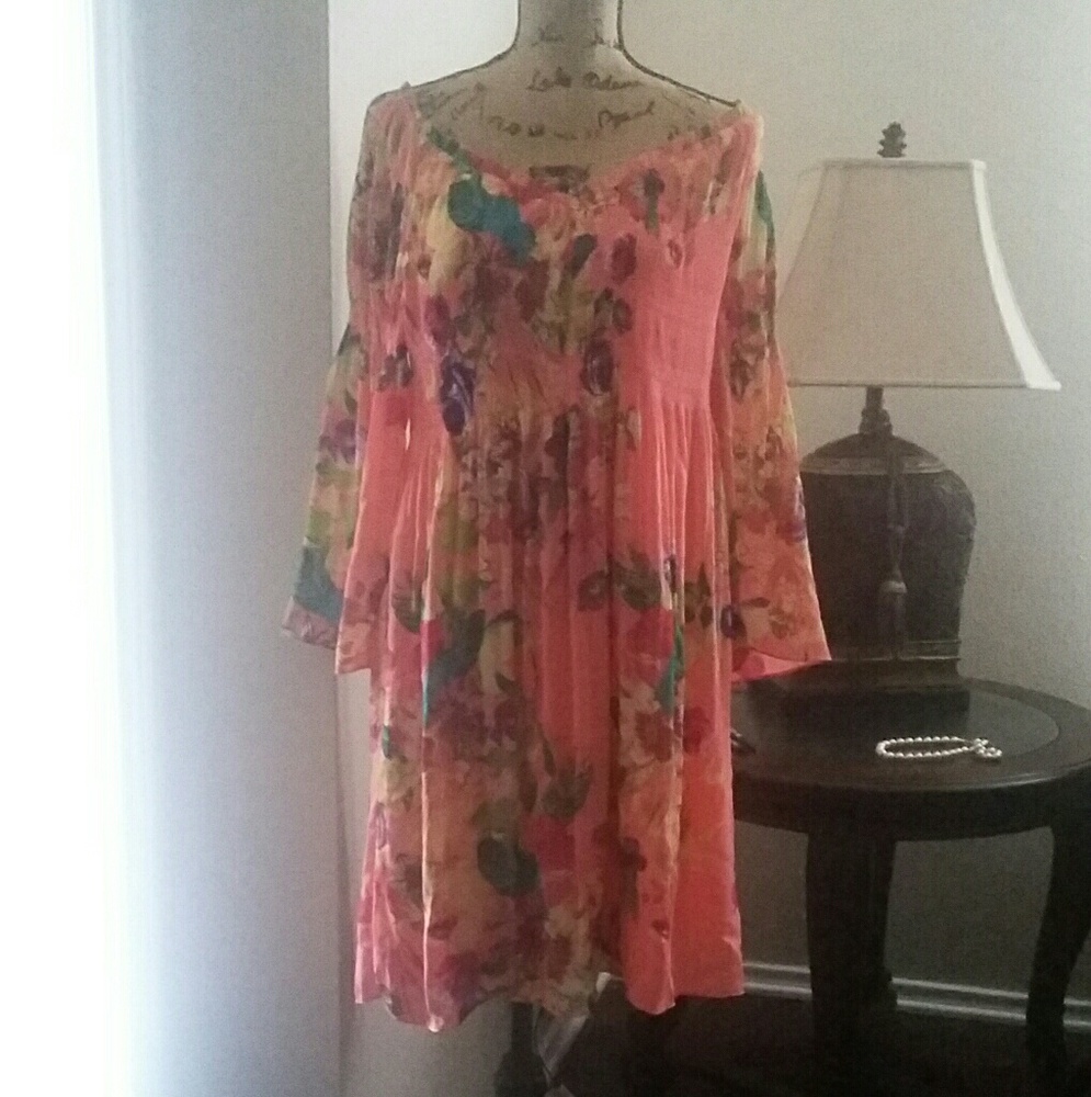 Beautiful Pink Floral Dress